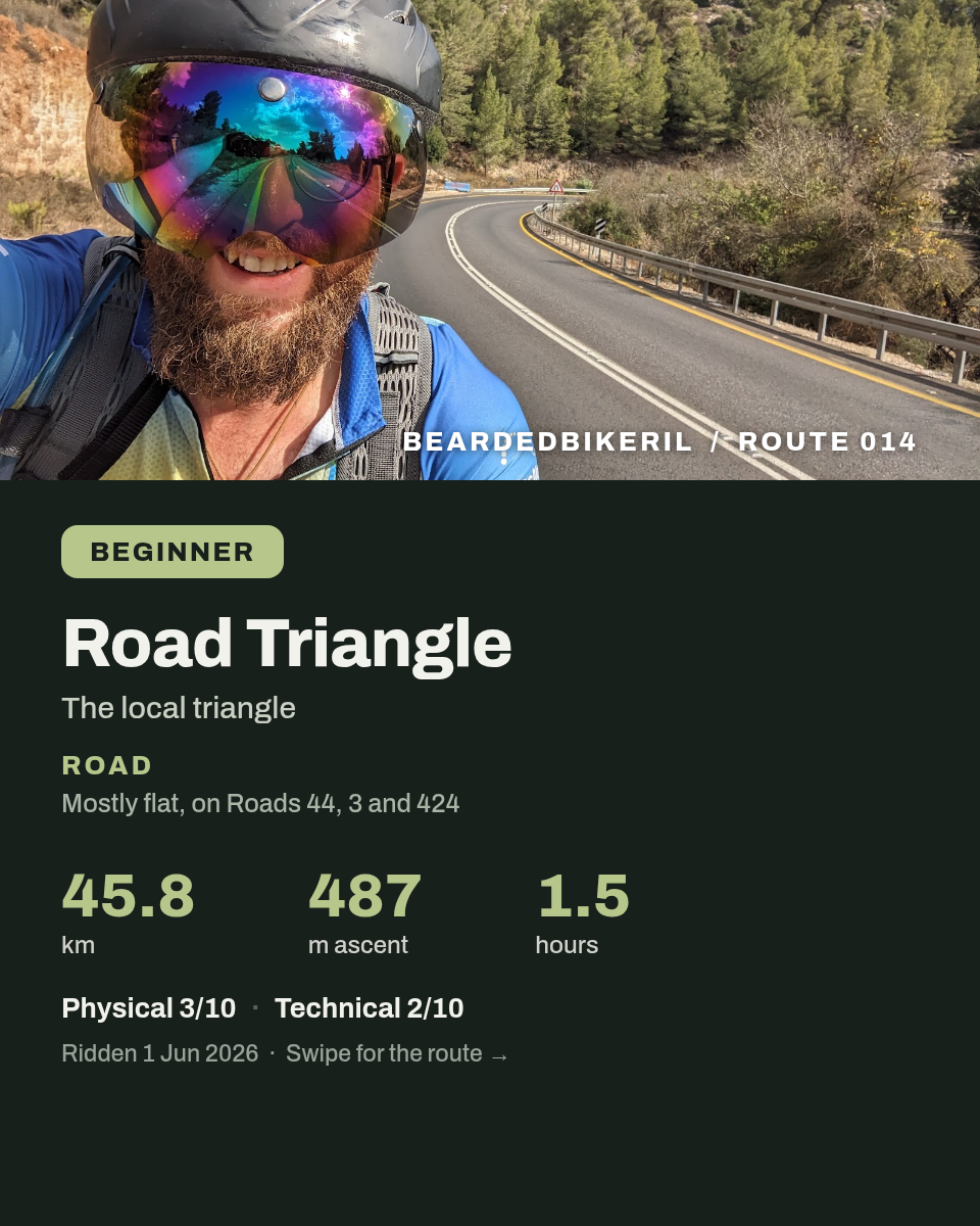 Route 014 ride overview: Road Triangle